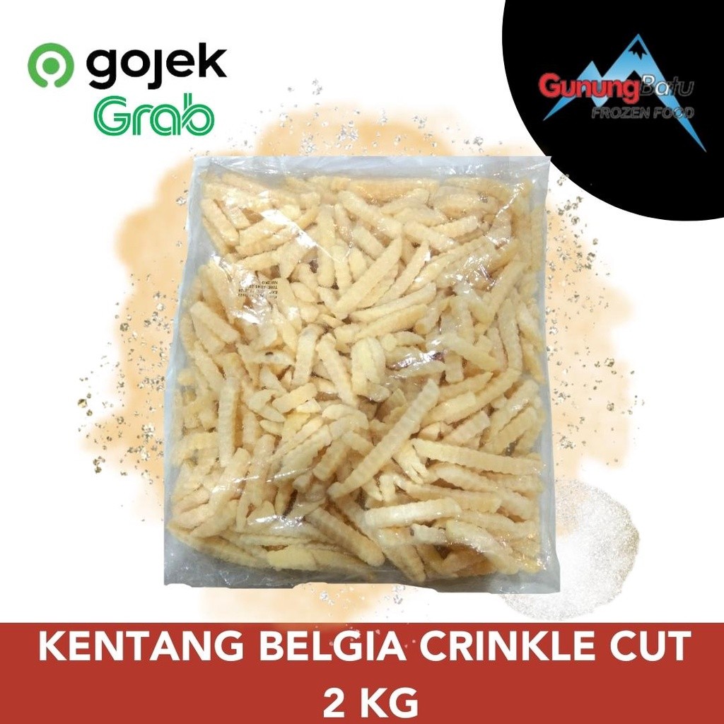 

KENTANG CRINKLE CUT BELGIA 250GR/ 500GR/ 1KG/ 2KG DAN 2,5KG