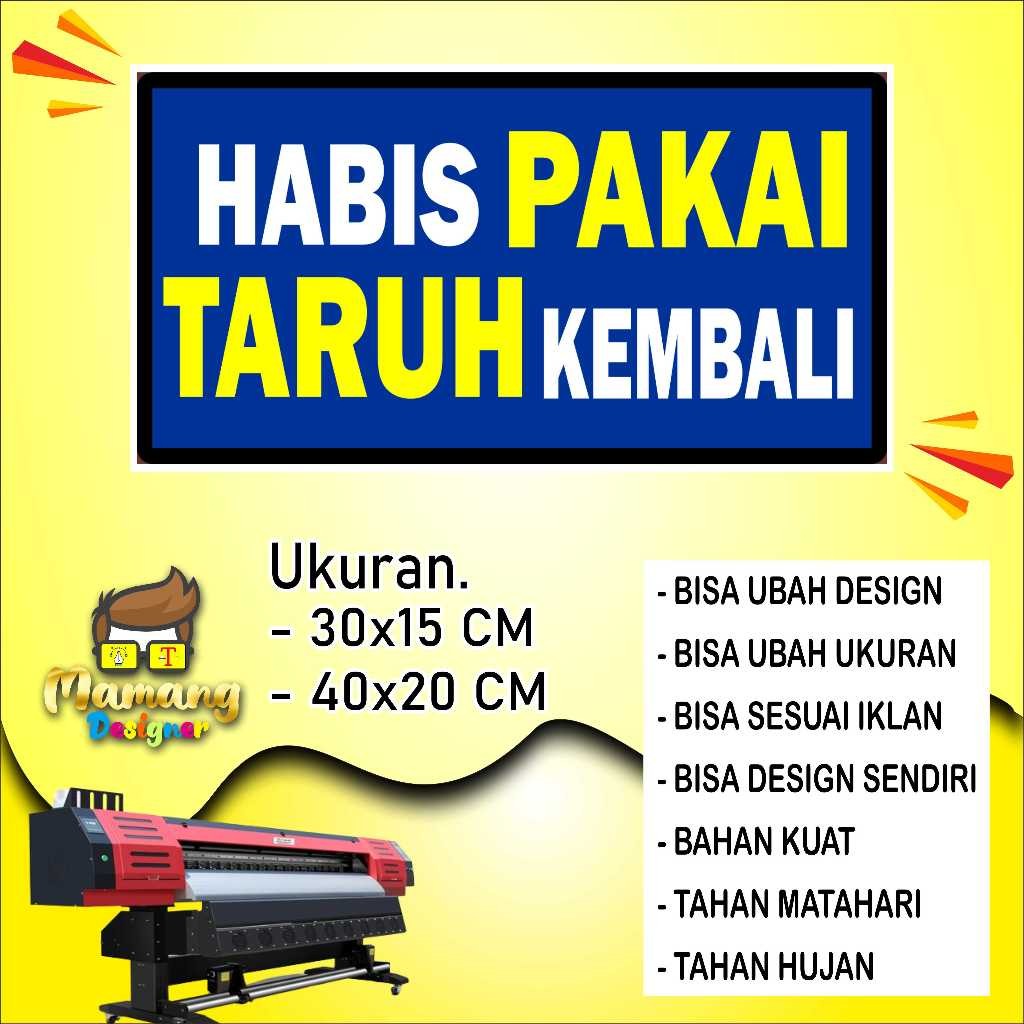 

Backdrop Cetak Sticker Untuk Peringatan Benda Habis Pakai Biru