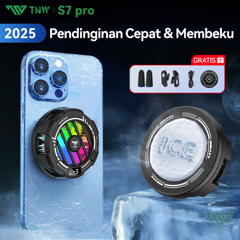 TNW S7Pro Fan Cooler Cooling HP Radiator Pendingin Magnetic Dengan Penjepit RGB Light Fancooler Phon