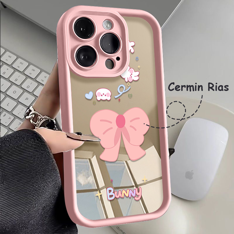Busur merah muda untuk case oppo reno 4f 5f 5 6 7 8 7z 8z 8t 11 12f 4g 5g oppo A5 A3 PRO A56S A53S A