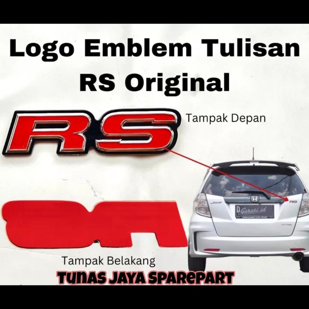 Emblem Logo Mobil HONDA RS Original