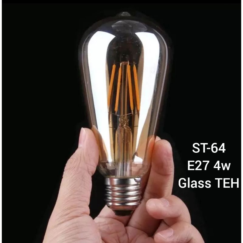 Lampu LED Filamen G45 G80 ST64 C35 E27 2w 4w watt Filament Edison Vintage Lampu Bohlam cafe nyala Ku