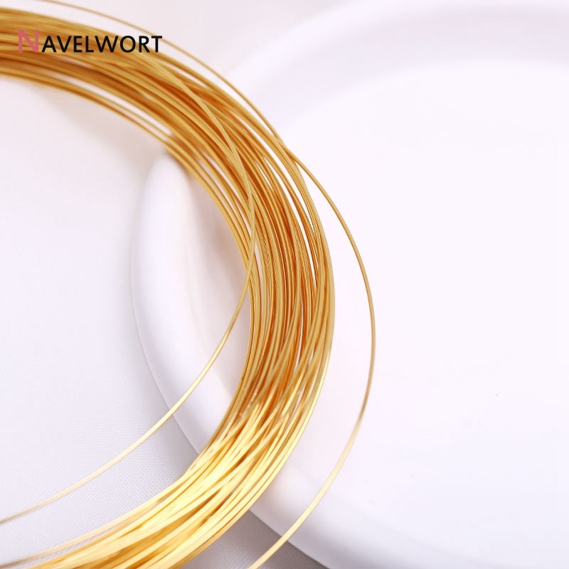 0.6mm 18K Gold Plated Semi-Hard Wire Copper Wire,Beading Wire For Jewelry Making,Jewelry Craft Wire,
