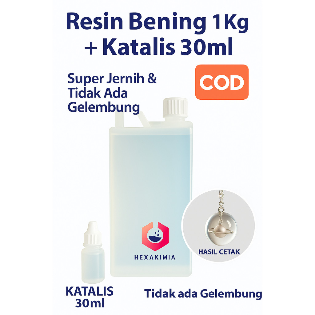 Resin Bening 1Kg - Resin Super Bening 1Kg - Resin Polyester Bening - Resin Bening Fiberglass 1 Kg