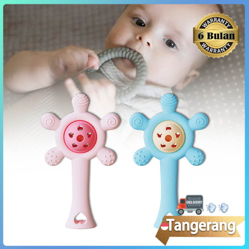 Baby Silicone Rattle / Mainan Bayi Silikon BPA Free / Silicone Rattle Teether Bayi Mainan / Permaina