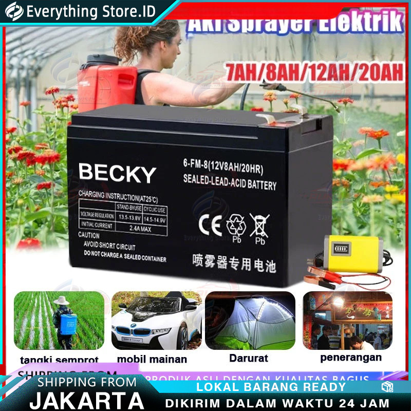 COD Aki Kering Sprayer Elektrik 12V 8AH KANEDA Aki Baterai Semprot Hama BERGARANSI KUALITAS TERBAIK