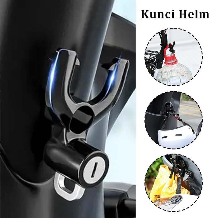 Kunci Helm Anti Maling Gembok Helm  Pengunci Helm Anti Maling Universal Stang Kunci Helm