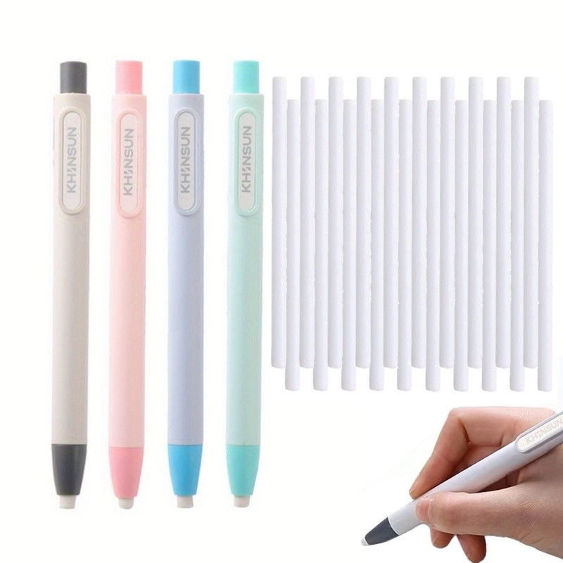 

Pen Shape Press Type Pencil Eraser Replaceable Core Sketching Painting Writing Erase Supplies Japanese Stationery