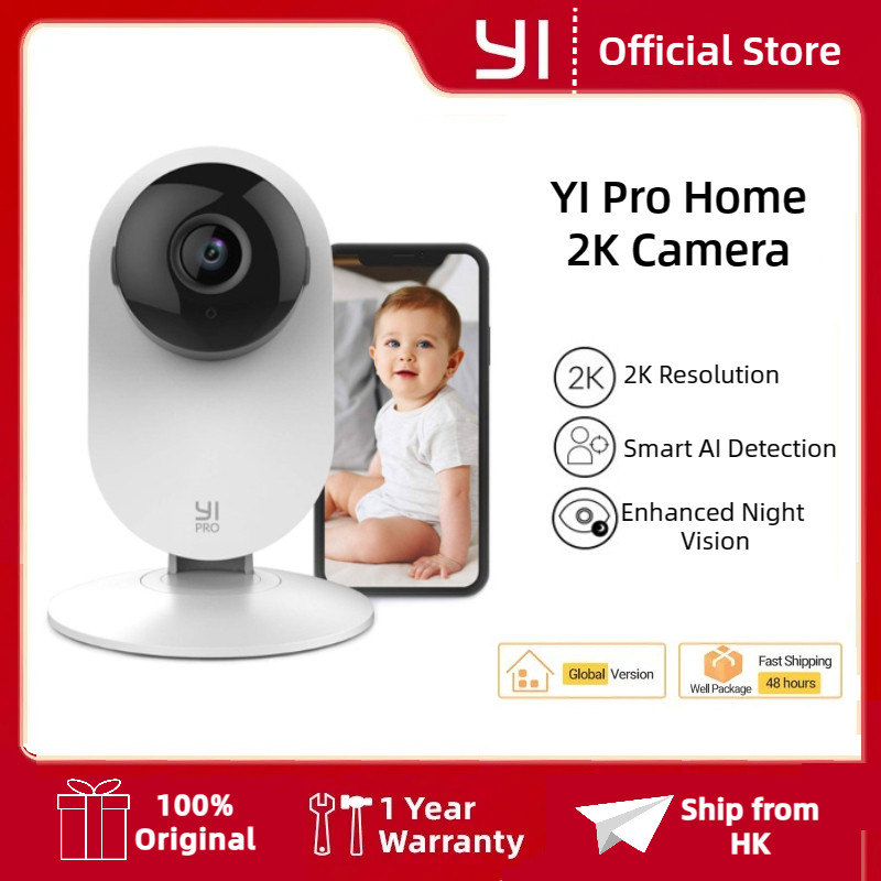 YI Pro Home 2K Wifi Surveillance Camera 3MP IP CCTV Smart Home Baby Pet Monitor Security Protection 