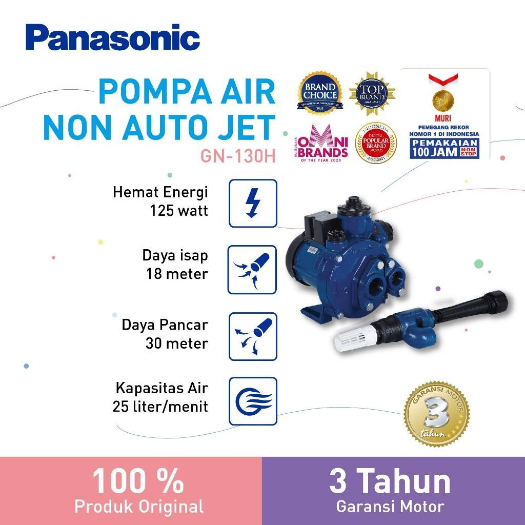 Panasonic GN-130H-P - Pompa Sumur Dalam / Non Auto Jet Pump