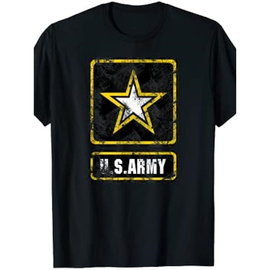Kaos Pria Vintage Motif Tentara US Army Bendera Amerika Baju Distro Patriotik