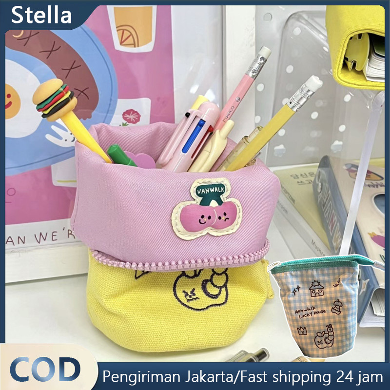 

Tempat Pensil Lipat Pena /Tempat Pensil Standing / Pouch Bag Pena Kreatif Tas Soft / Tempat Pulpen Tiga Dimensi