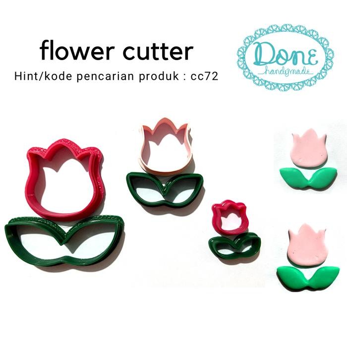 

Done Handymade cutter clay cetakan clay bunga tulip clay cookie cutter cc72 cetakan pernak pernik - bunga s