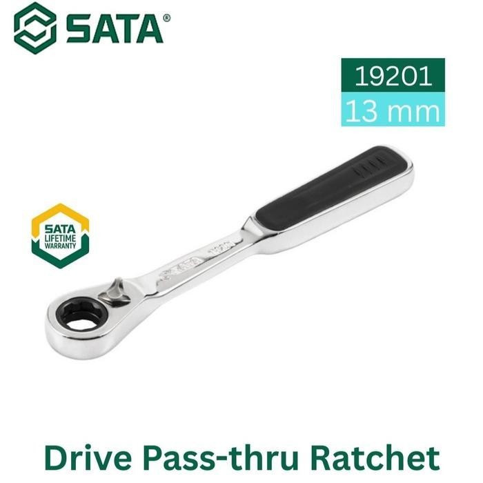 Sata 19201 – 19401 Kunci Ratchet Pass-Thru 13 mm – 30 mm / 13 mm – 30 mm Drive Pass-Thru Ratchet - 1