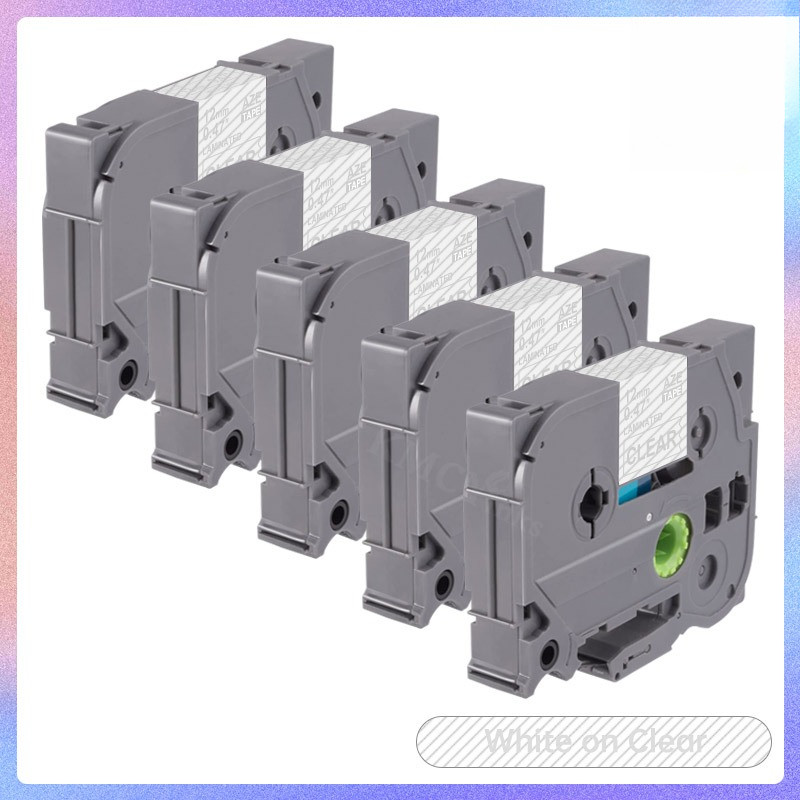 

5Pcs tze tape 6mm/9mm/12mm 231 221 211 Label Tape Compatible for Brother P-Touch Label Maker for TZ TZE 131 231 335 631 Ribbon