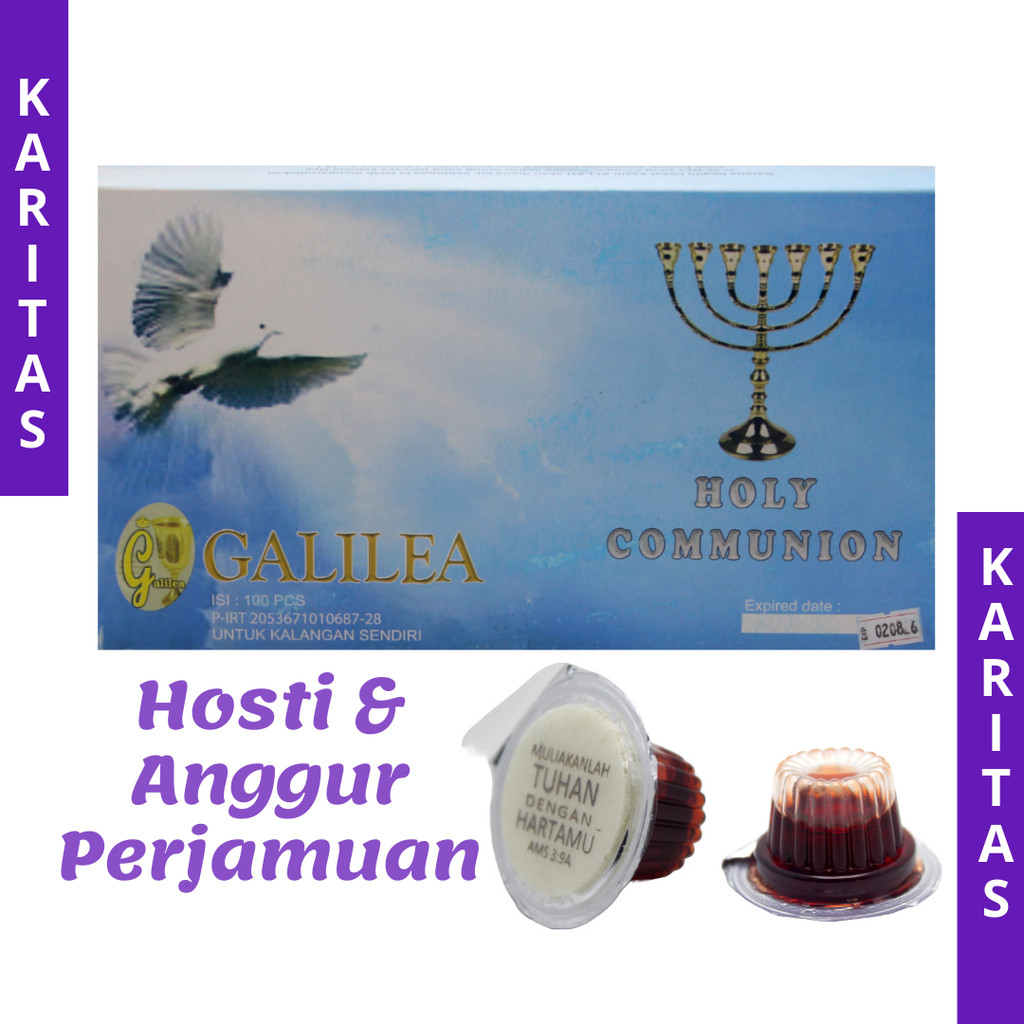 PAKET HOSTI DAN ANGGUR (GALILEA) / HOSTI KECIL / ANGGUR PERJAMUAN