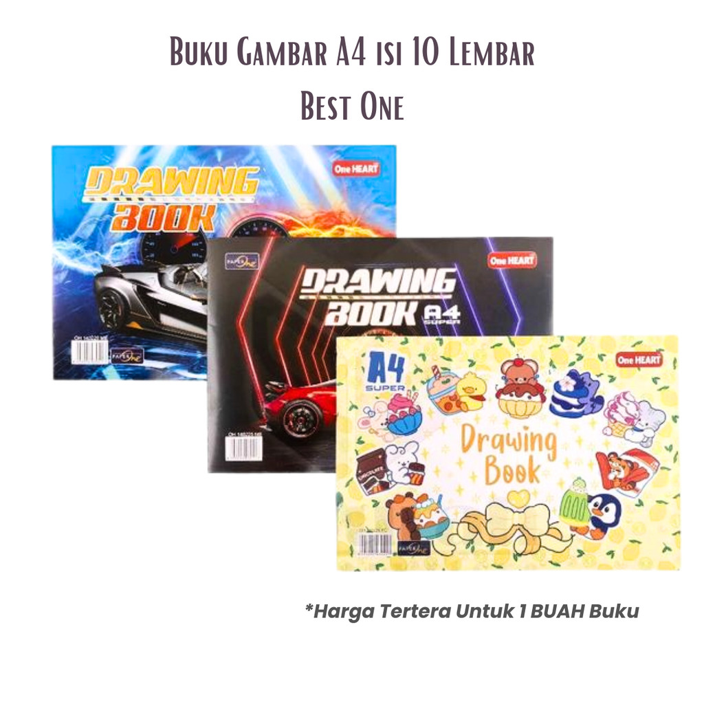 

[ATK88] Buku Sketsa Gambar Mewarnai A4 isi 10 Lembar - Best One