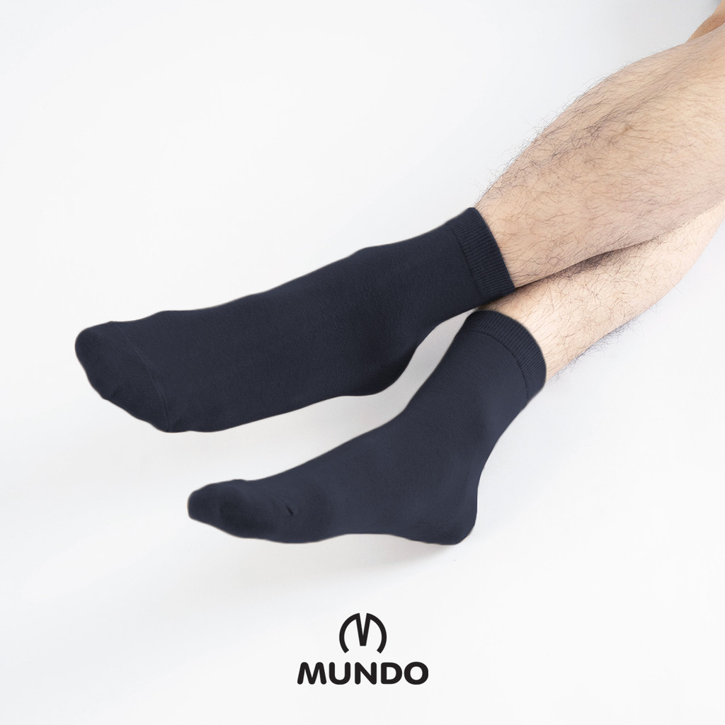 MUNDO Men Casual Basic Ankle Sock - Kaos Kaki Kasual Pria Polos Pendek