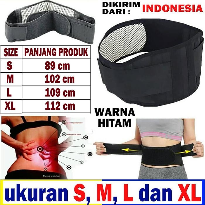 Sabuk Pinggang Alat Terapi Kesehatan Pinggang Korset Tourmaline Magnet - L BMB