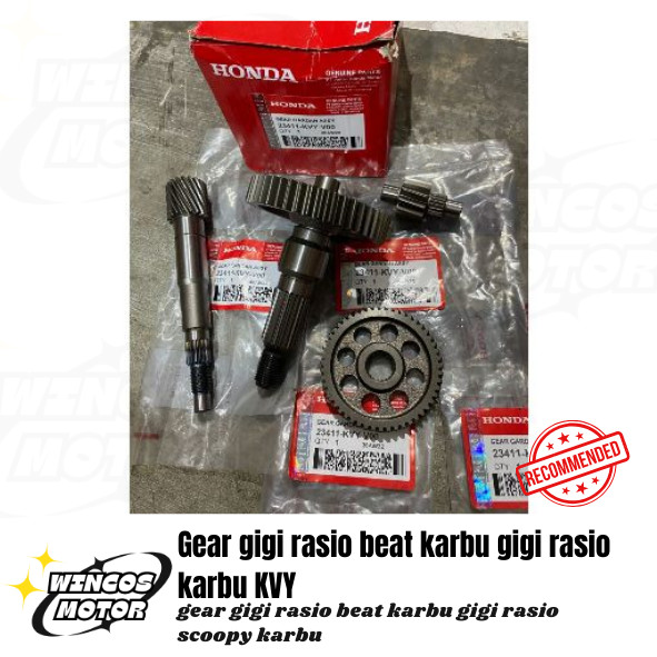 Gear Gigi Rasio Beat Karbu Scoopy Karbu KVY