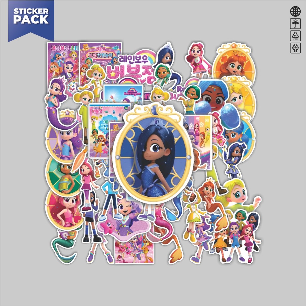 

[100PCS]Stiker Pack Stiker Raibow Bubblegem Cartoon Aesthetic Vinyl Anti Air Dekorasi Sticker Laptop Buku Journal Koper Helm Casing HP Gitar Helm Skateboard