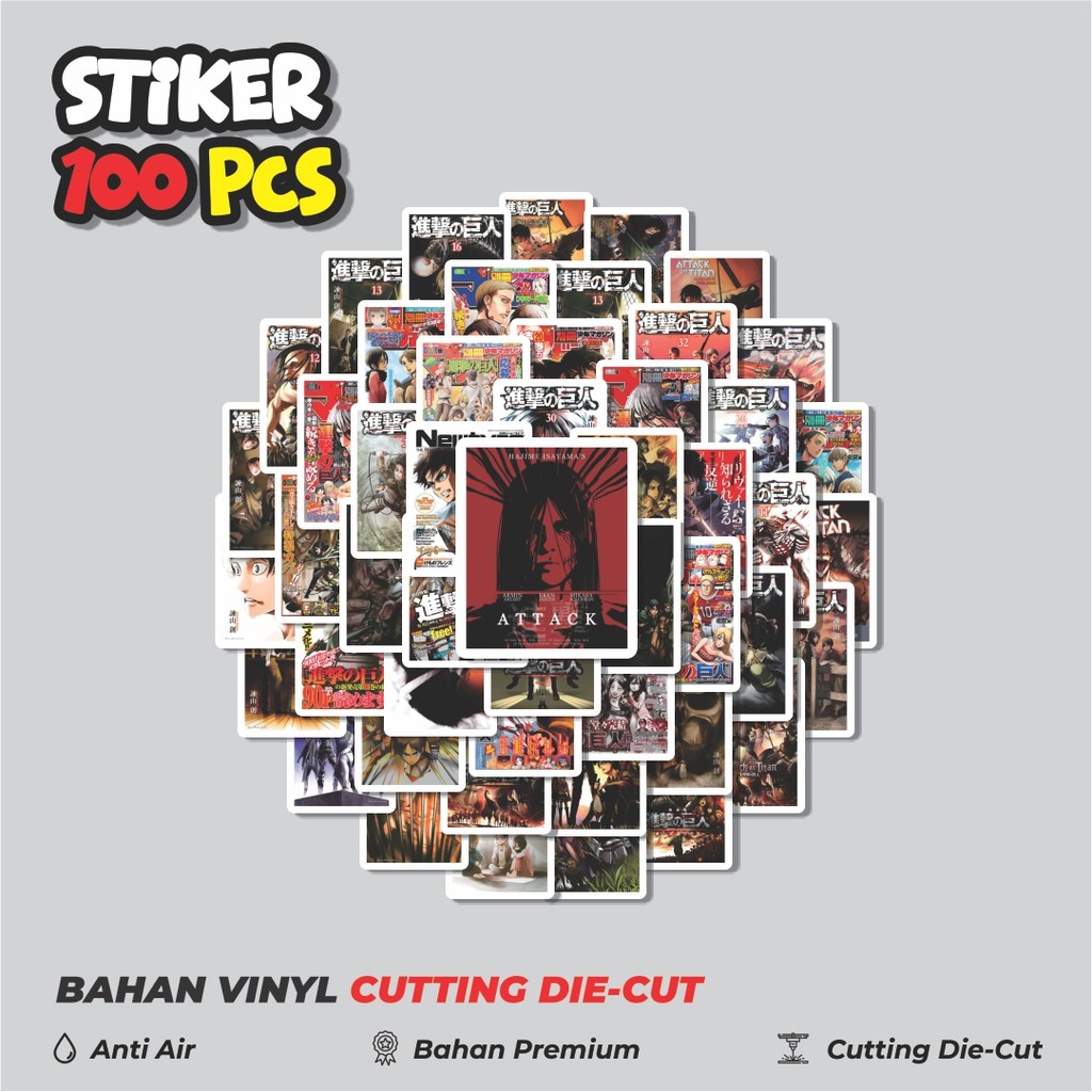 

Terbaru! 50 pcs Stiker Anime Attack On Titan Anime Version Cover Art Dekorasi Lucu Kreatif untuk Notebook, Skateboard, HP