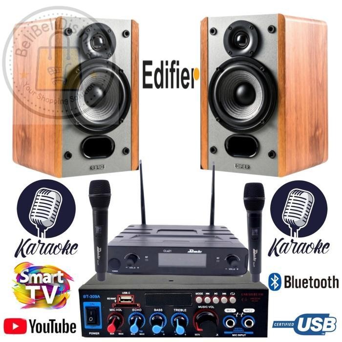 Karaoke Set Mini EDIFIER Ampli Karaoke Smart Tv Mic Dusenberg Wireles