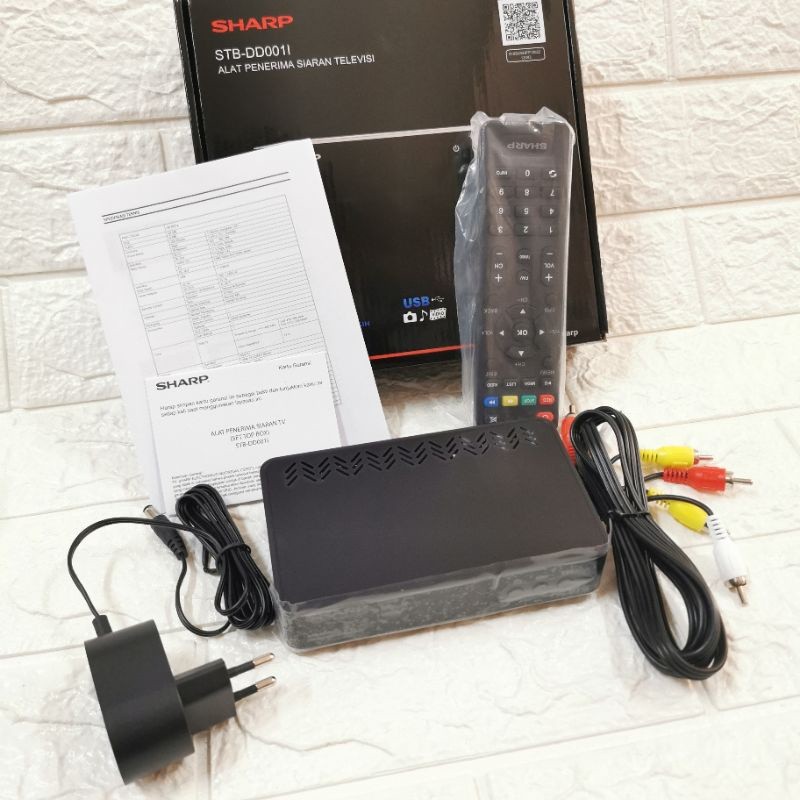 SET TOP BOX SHARP STB DVB T2 DVBT2 RECEIVER STBDD001 DD001 DD001I ALAT MESIN MEDIA CONVERTER PENGUBA