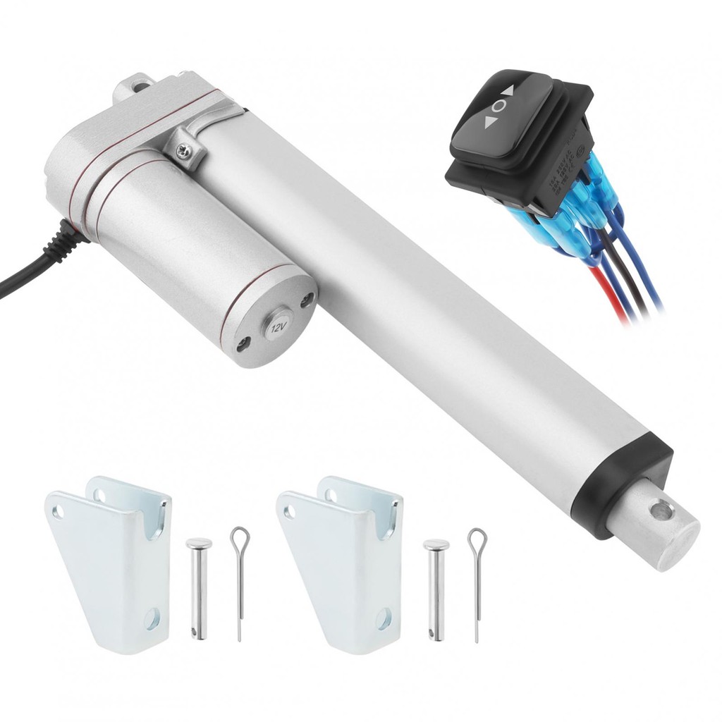 DC 12V Linear Actuator 14mm/s 50-400mm Stroke 1000N/220lb Electric Motor Linear Motion Actuator with