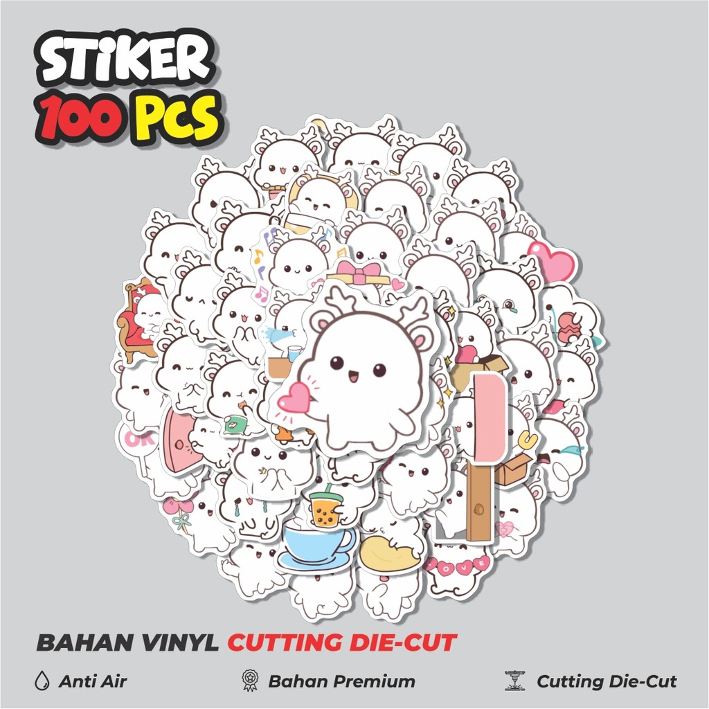 Terbaru 50 pcs Deero Dekorasi Lucu Kreatif untuk Notebook, Skateboard, HP