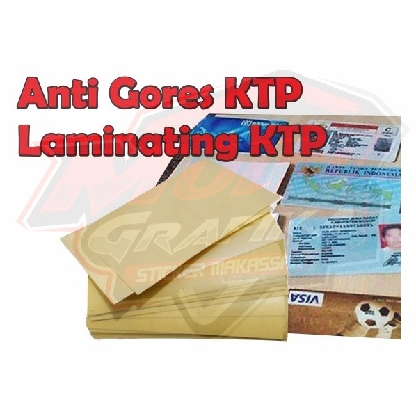 anti gores/laminating ktp sim npwp bpjs