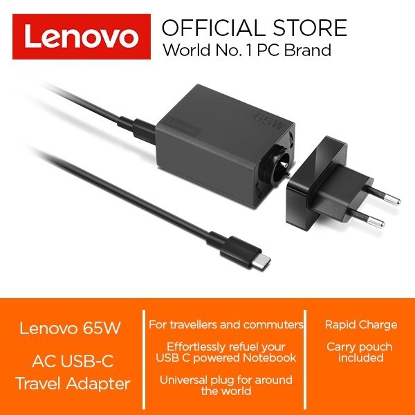 Lenovo 65 Watt USB-C AC Travel Adapter