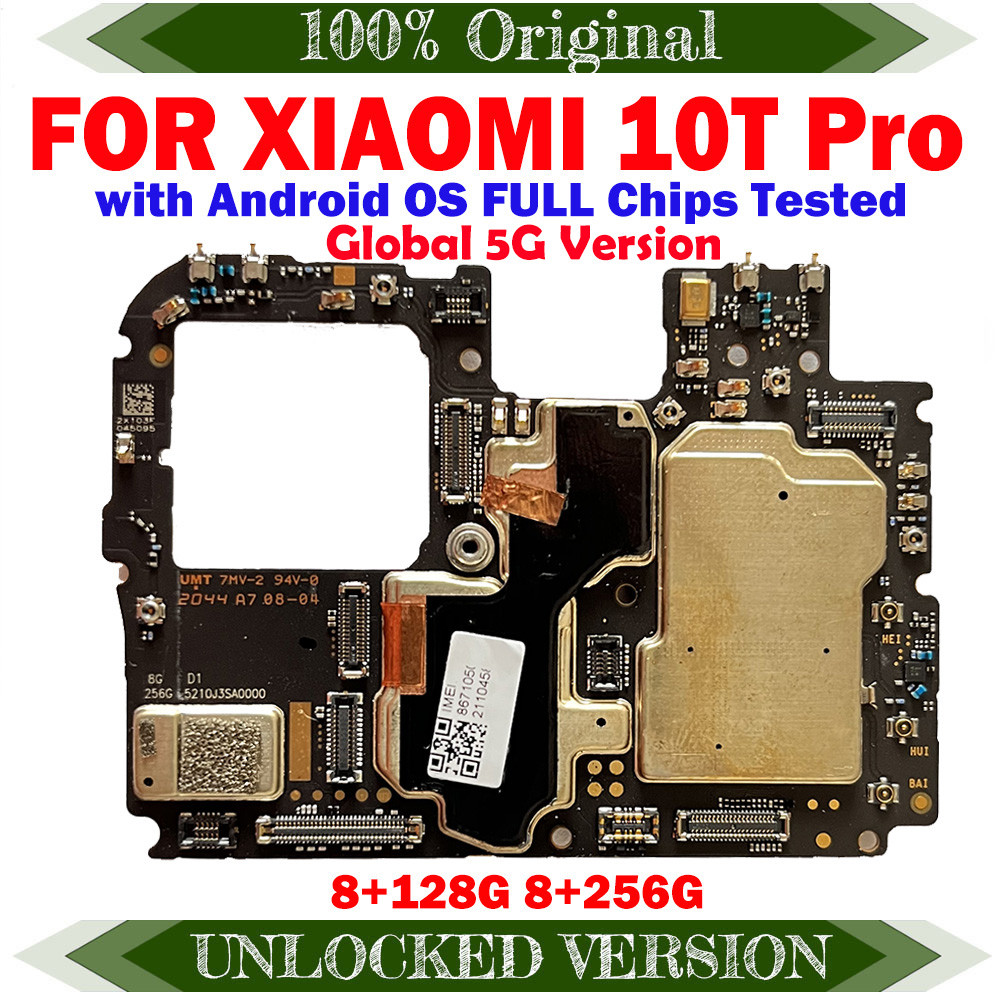 Original Unlocked MotherBoard for Xiaomi 10T Pro MainBoard Fully Tested Good Working Logic Board Cir