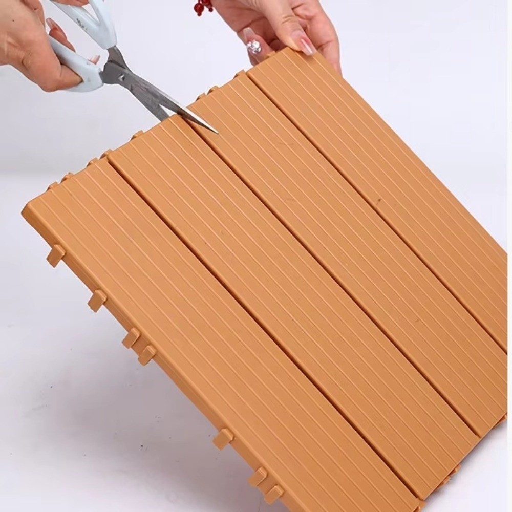 Anti-corrosion Balcony Flooring Waterproof Wear-resistant Garden Flooring Plastic Wood DIY Splicing 