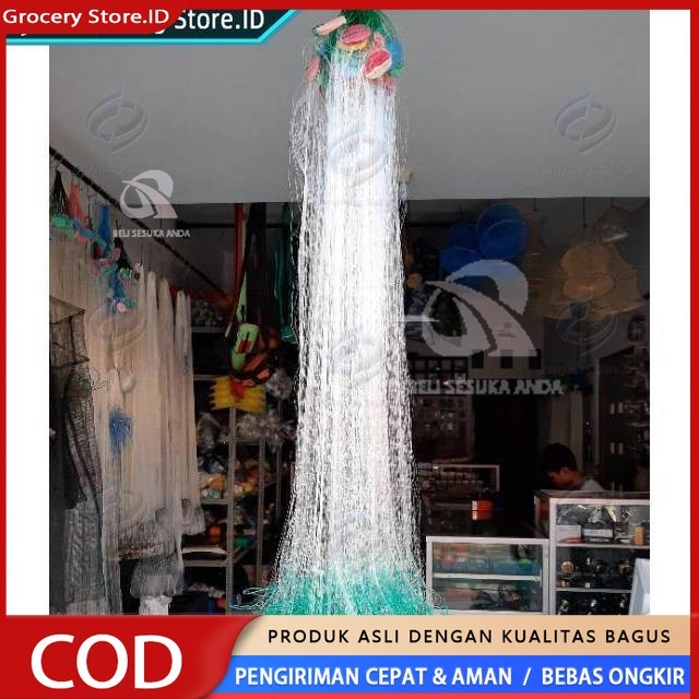 Jaring Ikan Siap Pakai 3 Lapis Tinggi 1m Panjang 20m Jaring Ikan Murah Jaring Ikan Bentang Jaring Ka