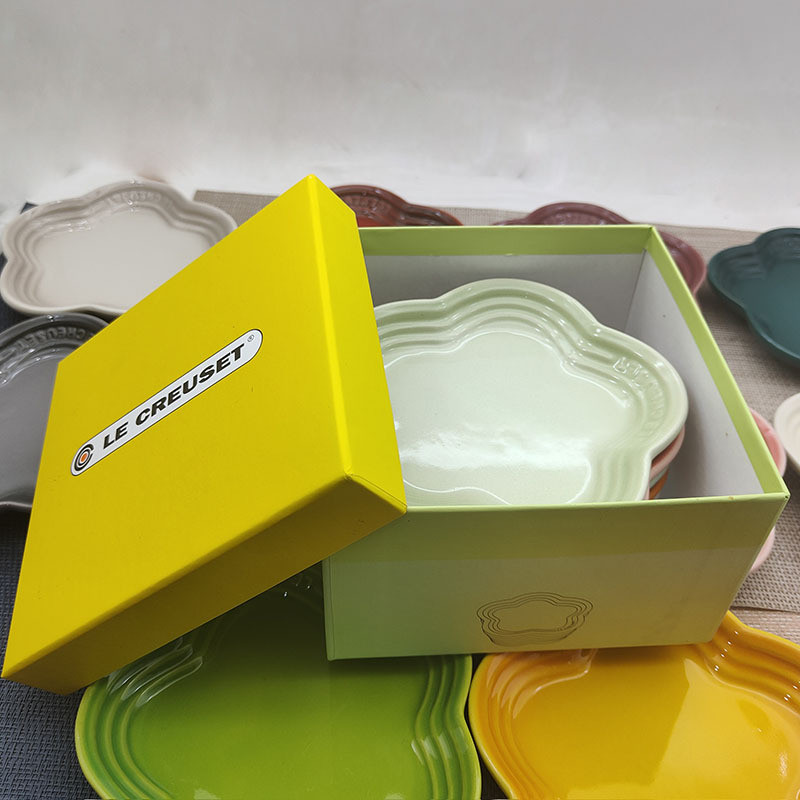 Ceramic macaron color plum blossom dish cherry blossom shape small bowl sauce dish snack dish side d