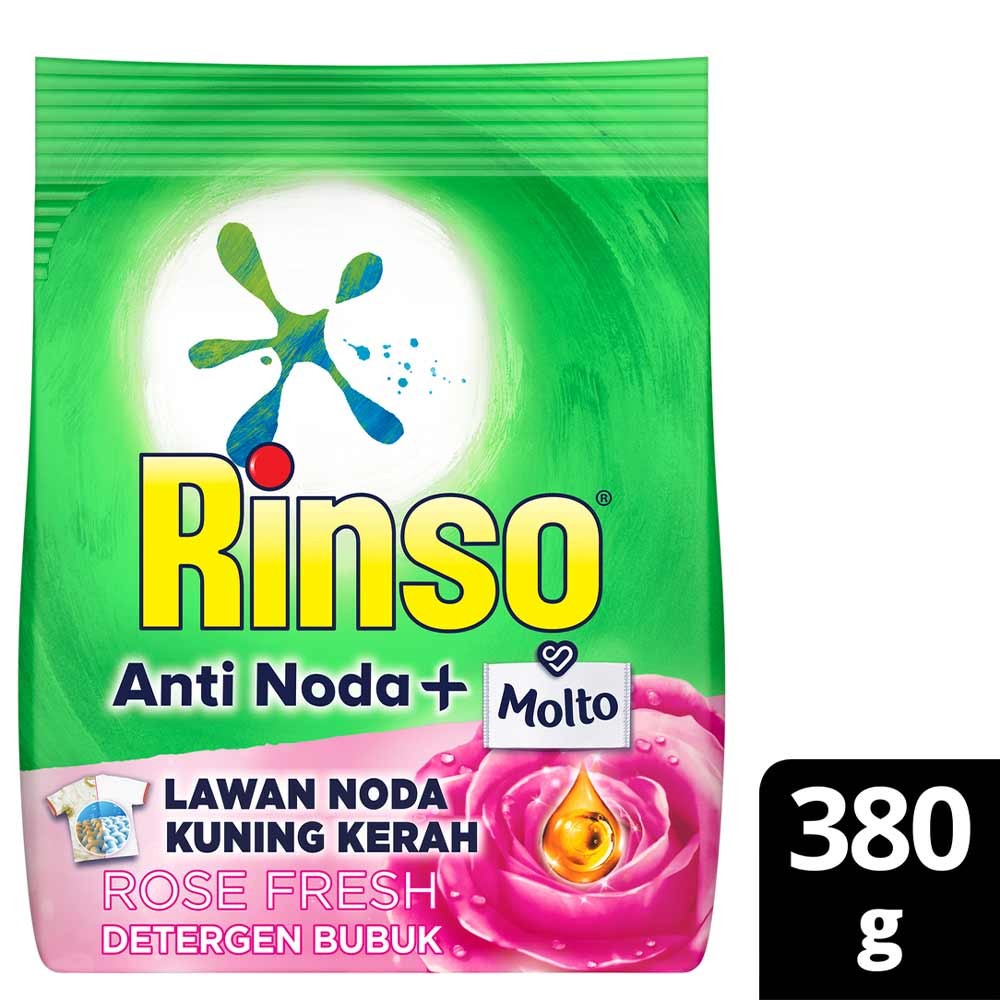 RINSO DETERJEN POWDER + MOLTO ROSE FRESH 400/380g