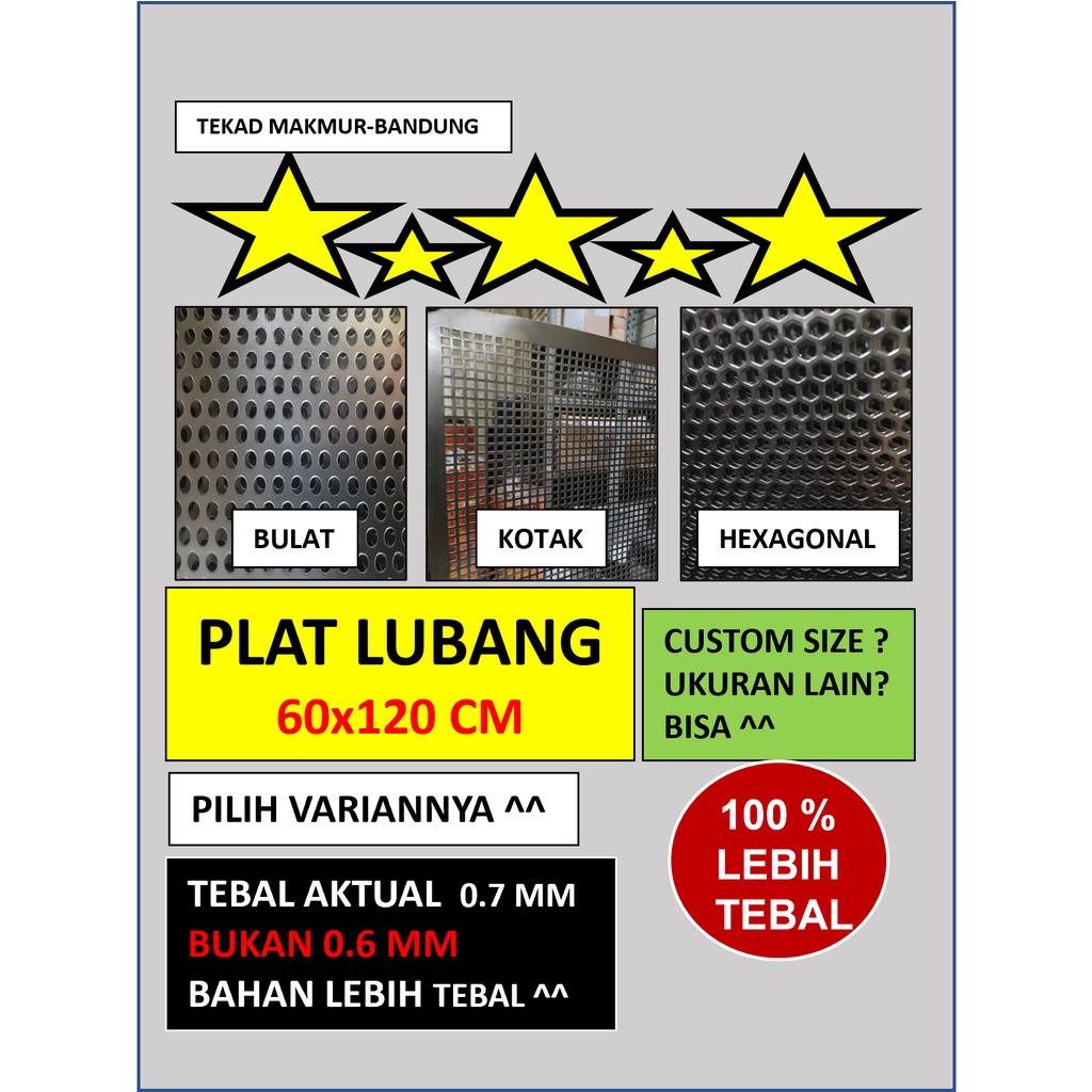 lusiparamita Plat 60x120 - Plat Besi Ram Speaker -  Ram Grill Plat Lubang - Ram Grill Box Sound
