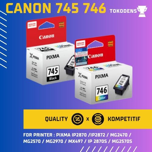 PAKETAN TINTA PRINTER CANON 745 746 BLACK AND COLOUR - 745 black