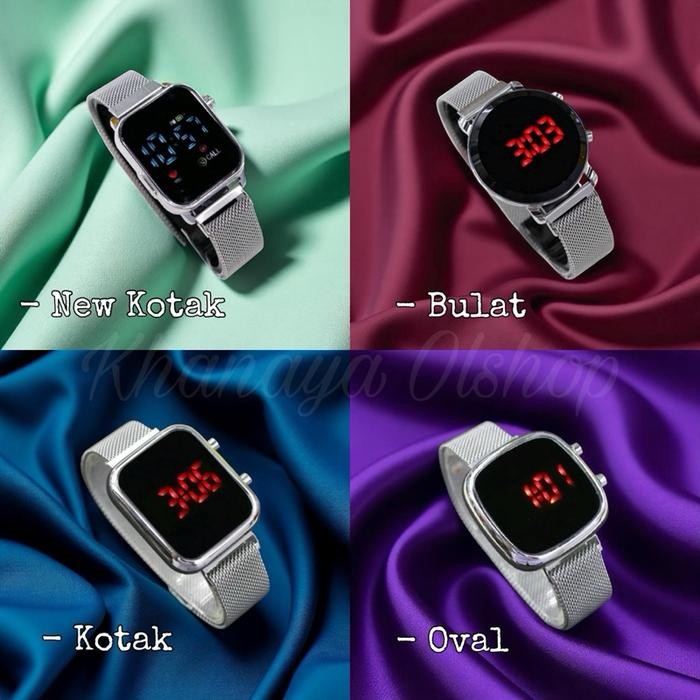 Jam Tangan Led Digital Wanita || Jam Tangan Digital Led Rantai Pasir || Jam Tangan Led Wanita By Kha