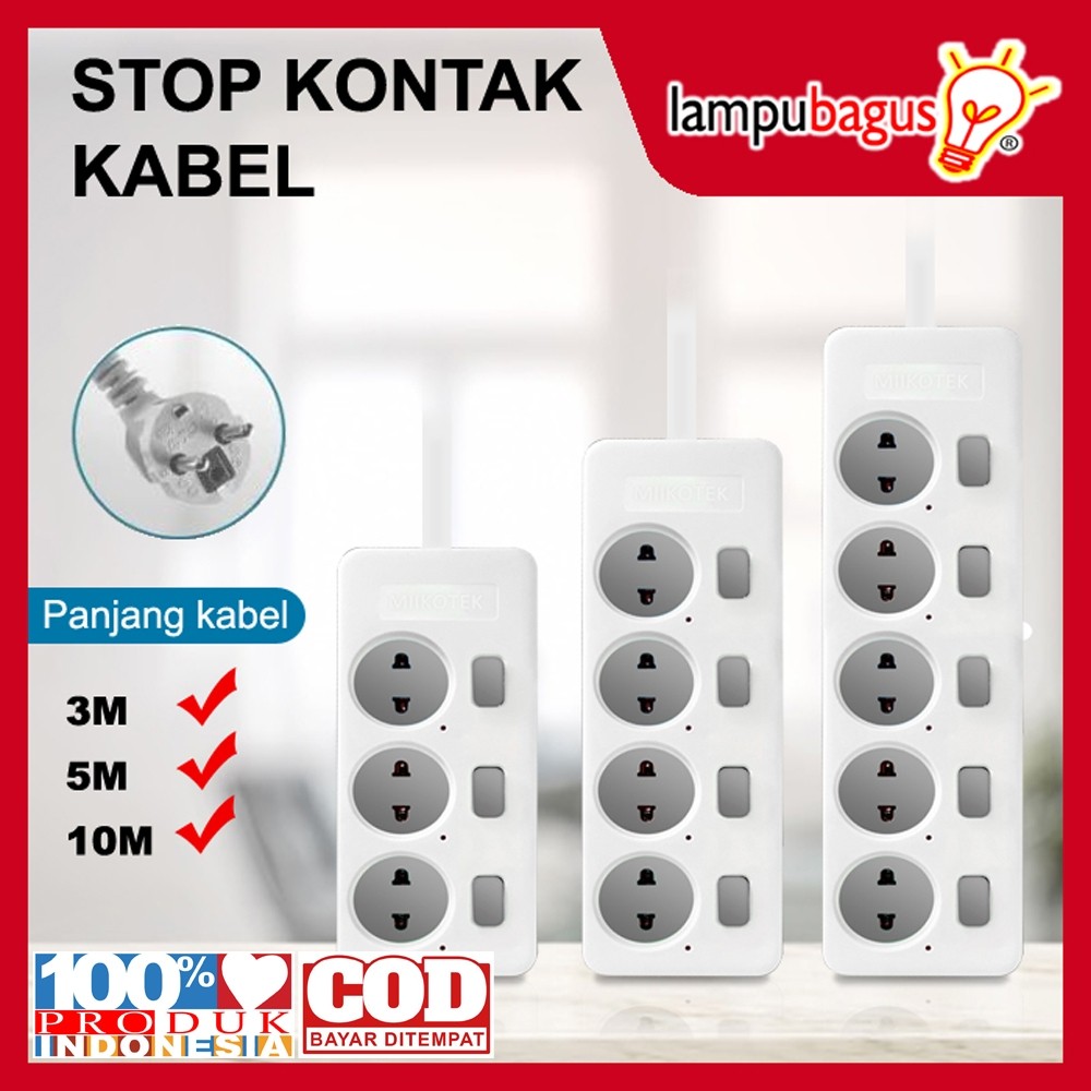 Stop Kontak Kabel + Saklar On Off / Stop Kontak Kabel Switch On Off