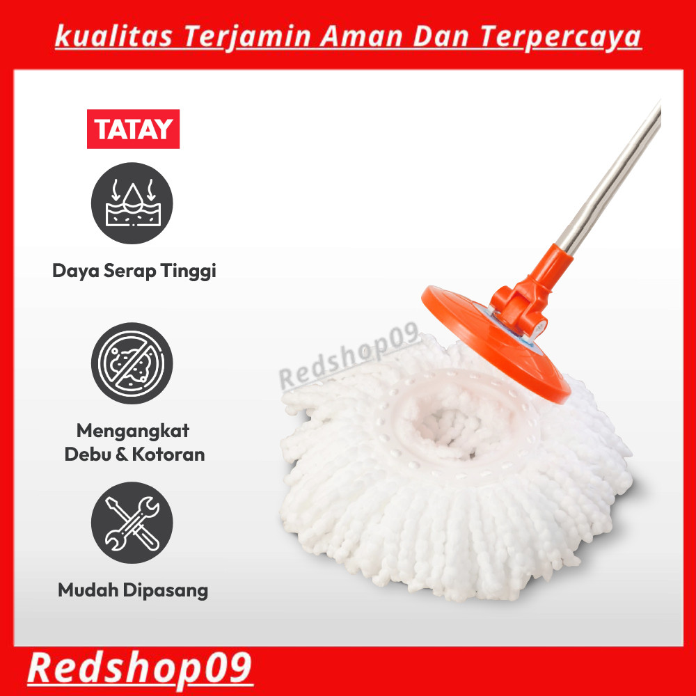 AZKO TATAY KAIN PEL PUTAR ISI ULANG/REFILL TATAY TWISTER /Tatay Refill Kain Pel Putar - Putih