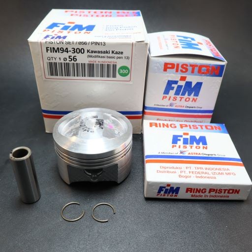 PISTON KIT atau SEHER FIM94 KAZE, BLITZ OS-300 DIAMETER 56,00mm KIT FIM BORE-UP