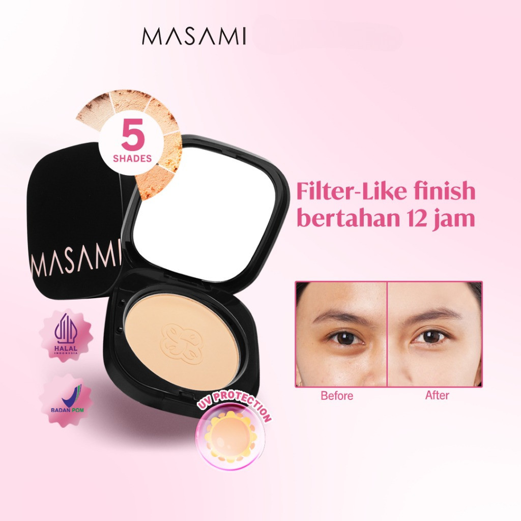 Masami Forever Matte Blurring Foundation Powder | Bedak Padat Compact Powder BPOM Oil Control