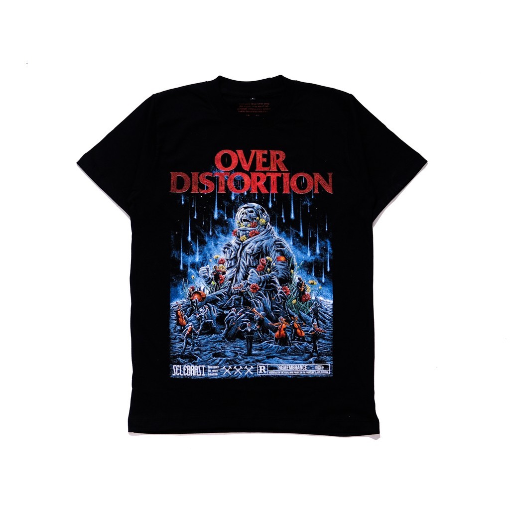 (COD) Tshirt OVER DISTORTION - SELEBRASI (black)