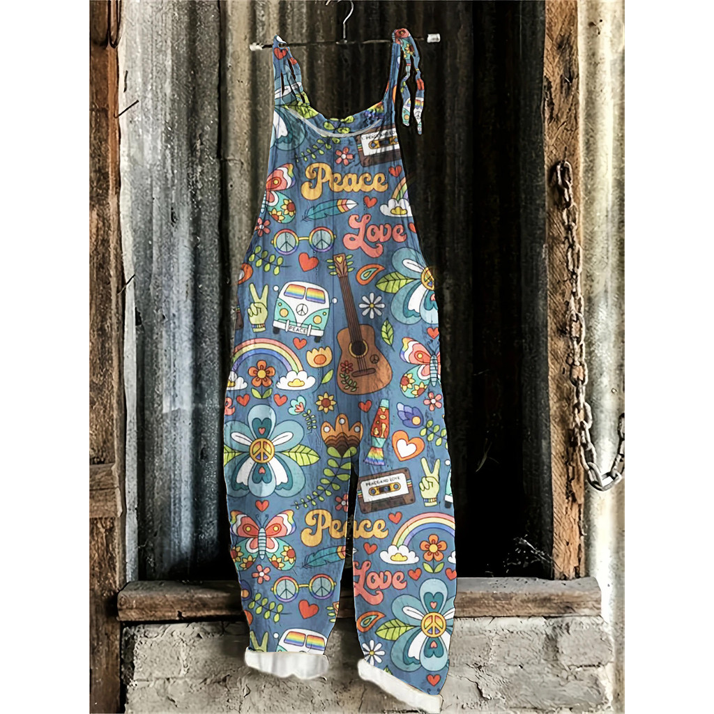 Pakaian Wanita Jumpsuit Overall Longgar Fashion Baru