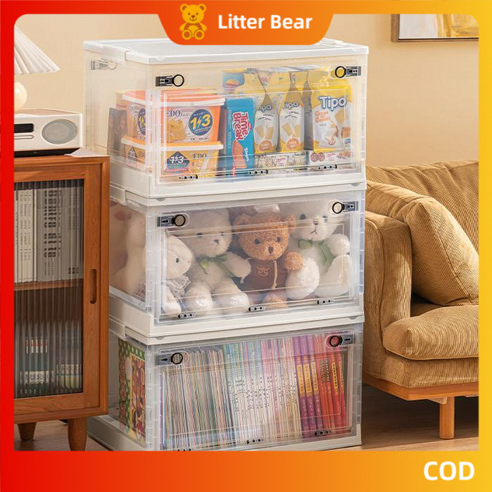 (COD) Box Penyimpanan Storage Box Lipat Kotak Plastik Penyimpanan Organizer Box Pakaian Serbaguna Ma