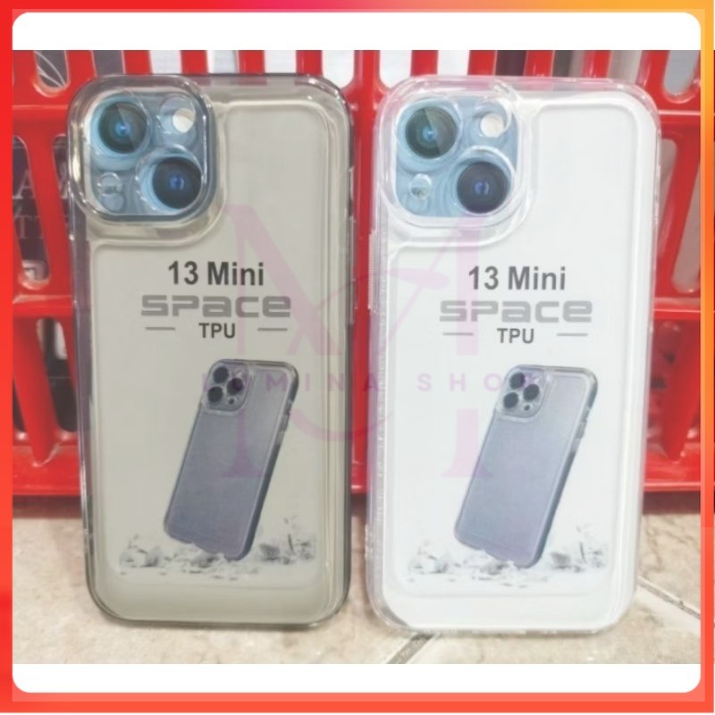 PROMO+COD Softcase Casing Clear Space iPhone 13 mini Slikon transparan dan pelindung belakang hp+cam
