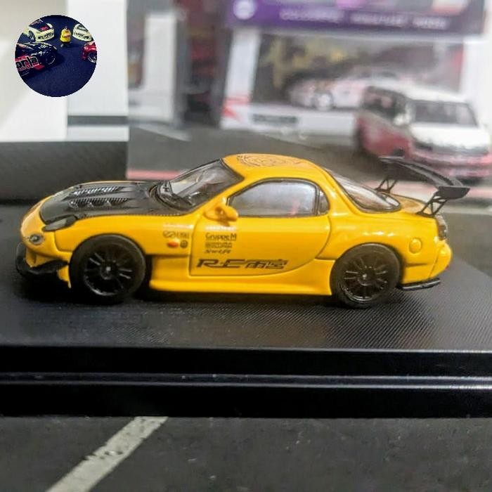 Diecast BSC Briscale Micro Mazda Rx7 RX 7 FD3S RE Yellow Carbon Hood Swap Velg TKsb99