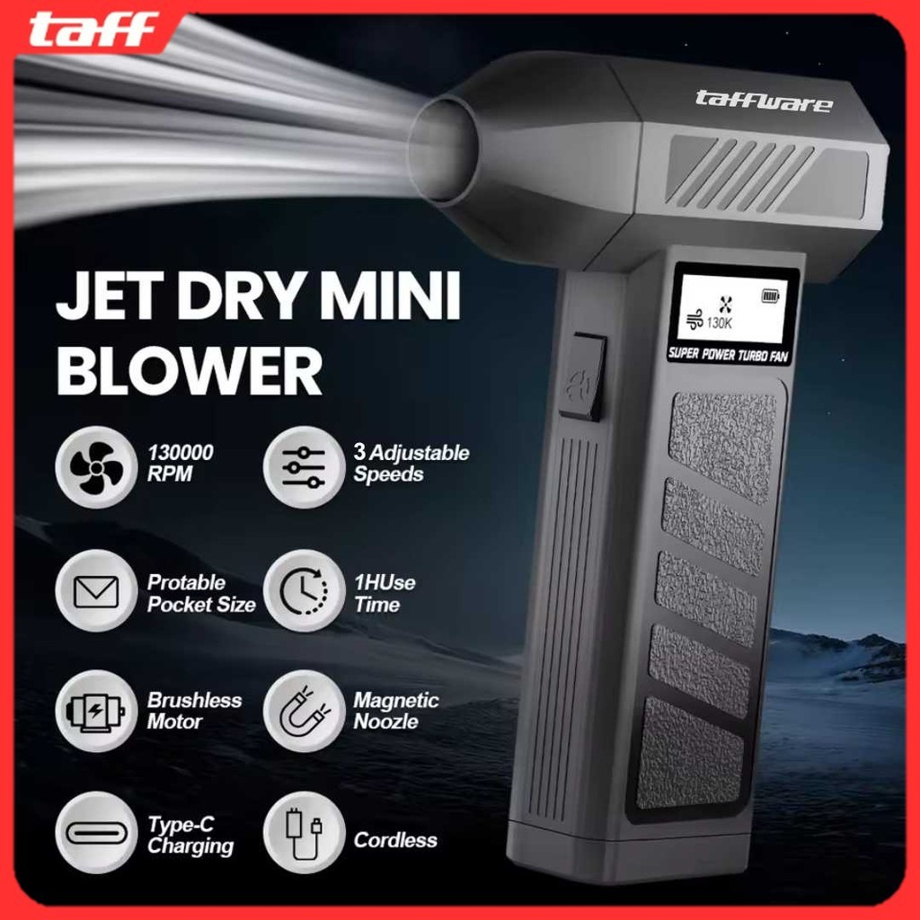 Taffware Mini Turbo Violent Air Blower Cordless Jet Portable 130000RPM - PAR-13